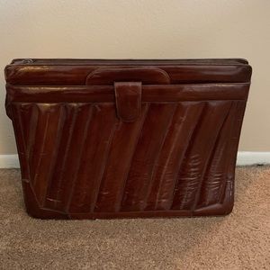 Vintage Eel Skin Bag Portfolio Clutch Briefcase